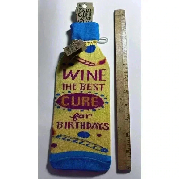 Wine Bottle Sock Bag Cover Primitives by Kathy - "funny wine socks" GIFT - Picture 1 of 8